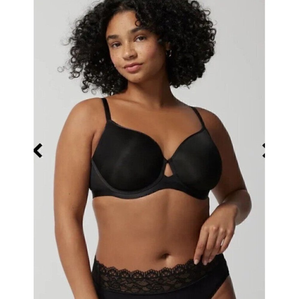 Soma Lightest Lift Smooth Perfect Coverage Bra in Black Womens Sz 42C